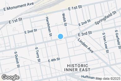 Map image of the property - 1736 E 3rd St