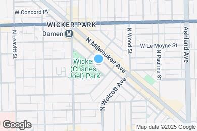 Map image of the property - 1427 N Wicker Park Ave