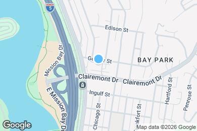 Map image of the property - 2540 Clairemont Dr