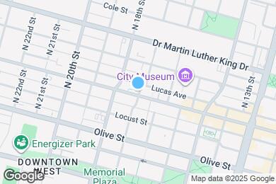 Map image of the property - 1709 Washington Ave