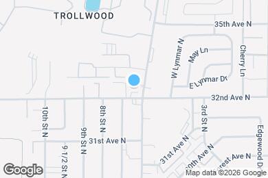 Map image of the property - Blue Jay Apartments