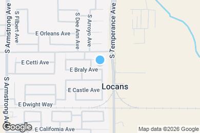 Map image of the property - 6954 E Braly Ave