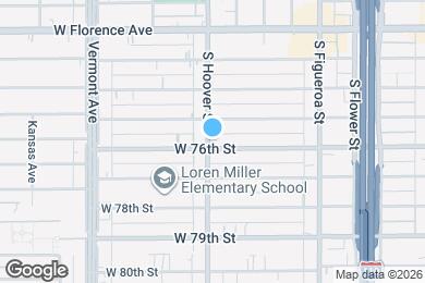 Map image of the property - 7524 S Hoover St