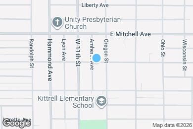 Map image of the property - 1103 Amherst Ave
