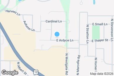 Map image of the property - 1106 E Ardyce Ln
