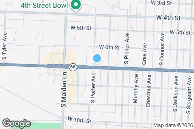 Map image of the property - 631 S Porter Ave