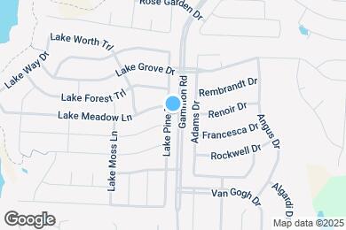 Map image of the property - 1805 Lake Pine Dr