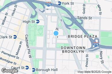 Map image of the property - Spacious Studio in Downtown Brooklyn with ...