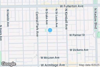 Map image of the property - 3528 W Palmer St