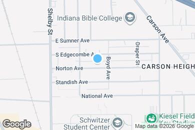 Map image of the property - 1320 1/2 Norton Ave