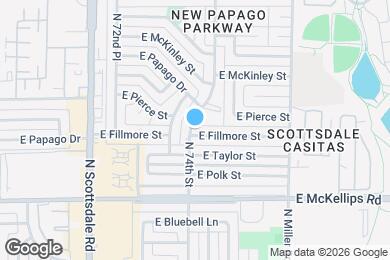 Map image of the property - 7400 E Fillmore St