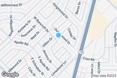 Map image of the property - 129 E Bancroft Dr