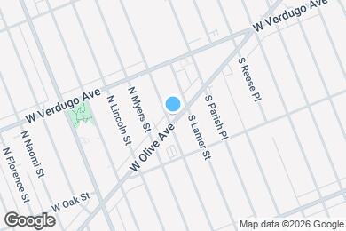 Map image of the property - 2021 W Olive Ave