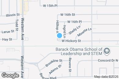 Map image of the property - 1661 Hilltop Ave