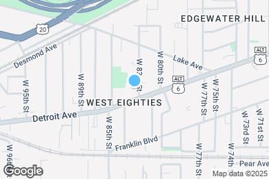 Map image of the property - 1384 W 83rd St