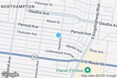 Map image of the property - 5006 Tholozan Ave