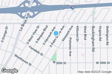 Map image of the property - 2711 S Palm Grove Ave