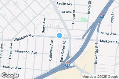 Map image of the property - 2545 Williams Ave