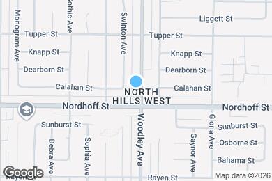 Map image of the property - 9123 Woodley Ave