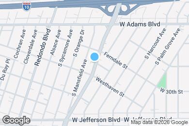 Map image of the property - 2733 S La Brea Ave