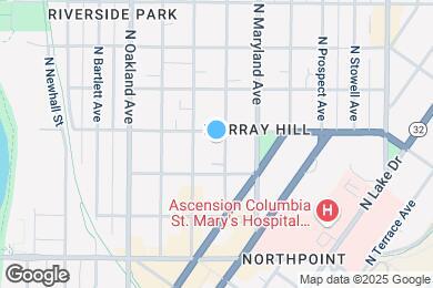 Map image of the property - 2485 N Frederick Ave
