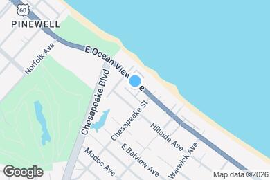 Map image of the property - 923 E Ocean View Ave