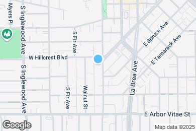 Map image of the property - 615 S Grevillea Ave