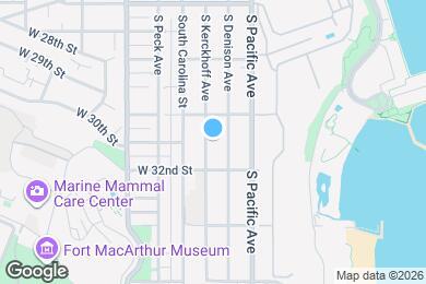 Map image of the property - 3046 S Kerckhoff Ave