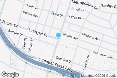 Map image of the property - 1417 E Jasper Dr