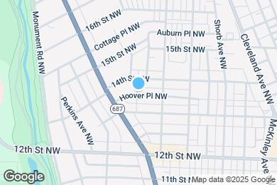 Map image of the property - 1247 Hoover Pl NW
