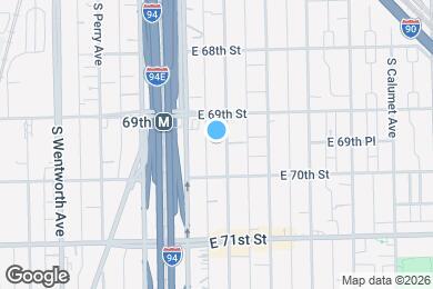 Map image of the property - 6930 S Wabash Ave