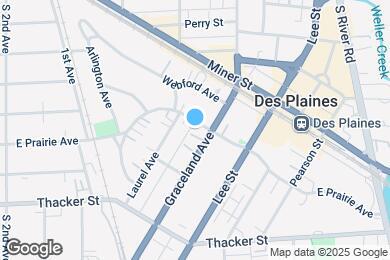 Map image of the property - 1327 E Prairie Ave