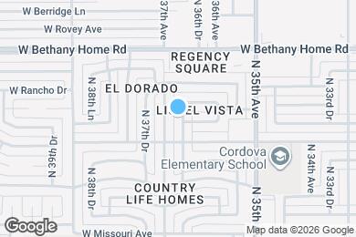 Map image of the property - 5724 N 36th Dr