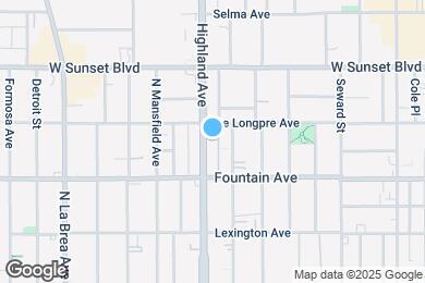 Map image of the property - 1342 N Highland Ave