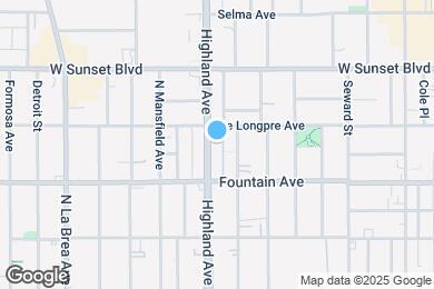 Map image of the property - 1342 N Higland Ave