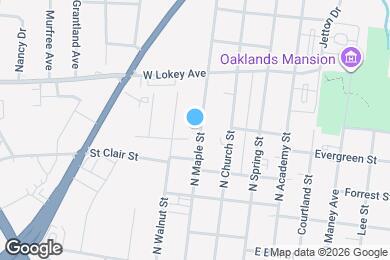 Map image of the property - 727 N Maple St