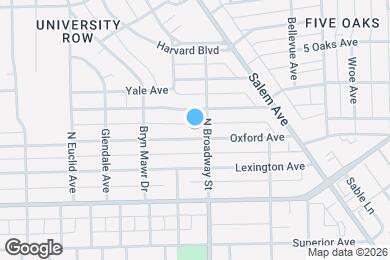 Map image of the property - 109 Oxford Ave