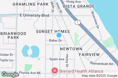 Map image of the property - 1318 Baker Dr