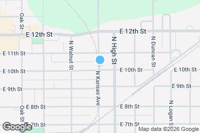Map image of the property - 502 E 10th St