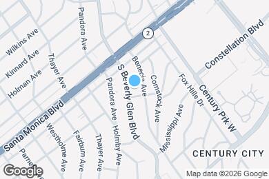 Map image of the property - 1854 S Beverly Glen Blvd