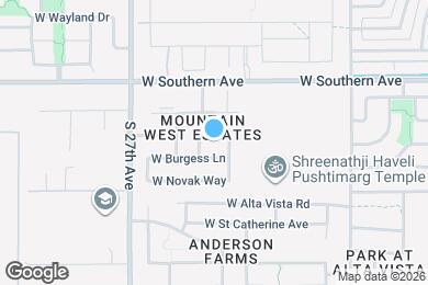 Map image of the property - 2525 W Nancy Ln