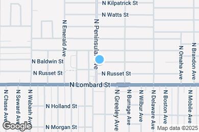 Map image of the property - 7634 N Peninsular Ave