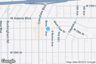 Map image of the property - 2818 S Bronson Ave