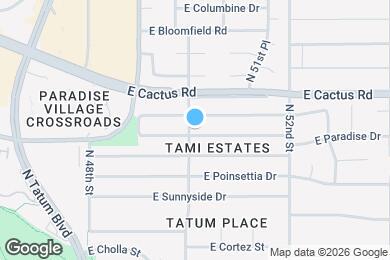 Map image of the property - 5002 E Paradise Dr