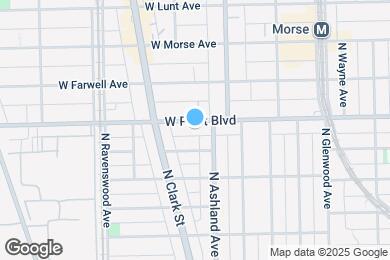 Map image of the property - 1637 W Pratt Blvd