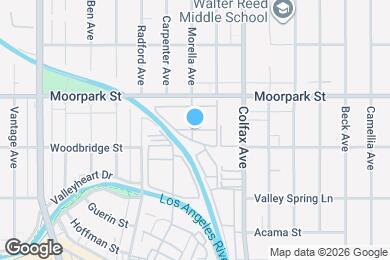 Map image of the property - 11732 Moorpark St