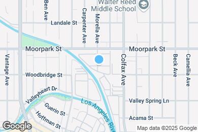 Map image of the property - 11862 Moorpark St