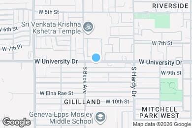Map image of the property - 1111 W University Dr