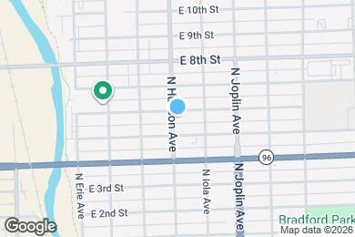 Map image of the property - 516 N Hudson Ave