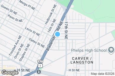 Map image of the property - 1640 L St NE